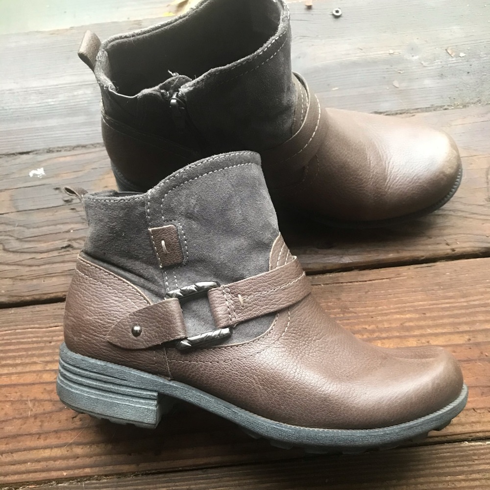 Brown ankle booties